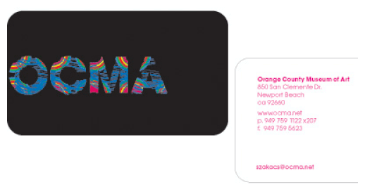 Orange County Museum of Art Business Cards